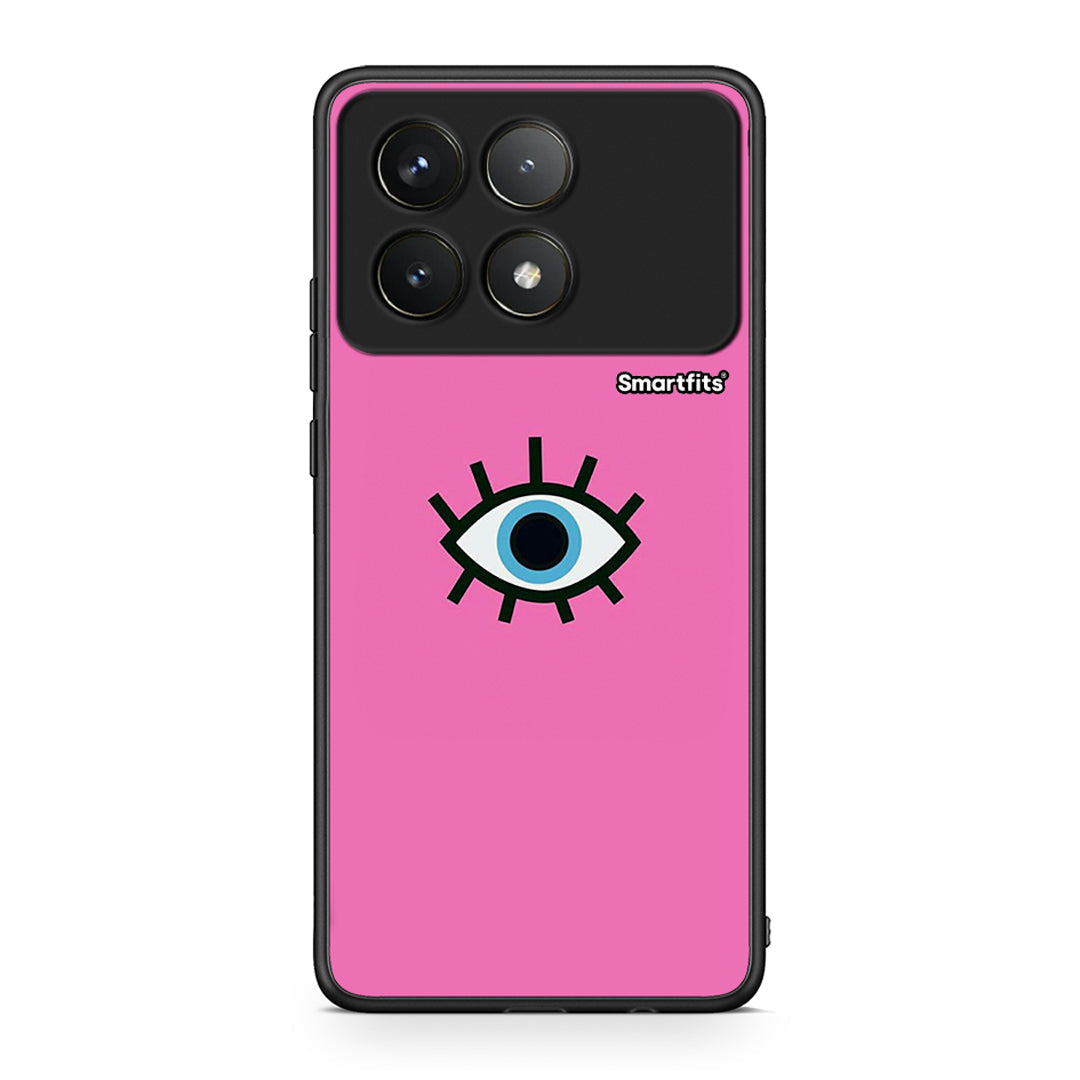 Xiaomi Poco F6 Pro 5G Blue Eye Pink θήκη από τη Smartfits με σχέδιο στο πίσω μέρος και μαύρο περίβλημα | Smartphone case with colorful back and black bezels by Smartfits