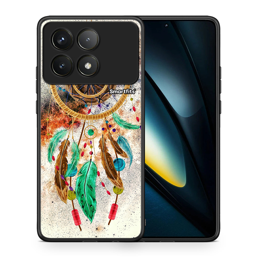 Θήκη Xiaomi Poco F6 Pro 5G DreamCatcher Boho από τη Smartfits με σχέδιο στο πίσω μέρος και μαύρο περίβλημα | Xiaomi Poco F6 Pro 5G DreamCatcher Boho case with colorful back and black bezels