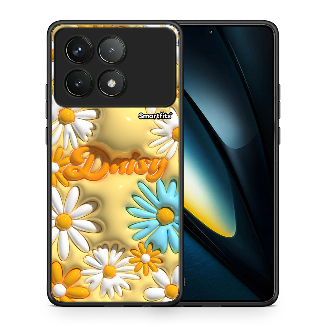 Θήκη Xiaomi Poco F6 Pro 5G Bubble Daisies από τη Smartfits με σχέδιο στο πίσω μέρος και μαύρο περίβλημα | Xiaomi Poco F6 Pro 5G Bubble Daisies case with colorful back and black bezels