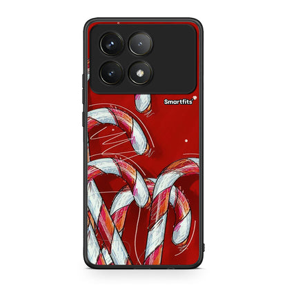 Xiaomi Poco F6 Pro 5G Candy Cane θήκη από τη Smartfits με σχέδιο στο πίσω μέρος και μαύρο περίβλημα | Smartphone case with colorful back and black bezels by Smartfits