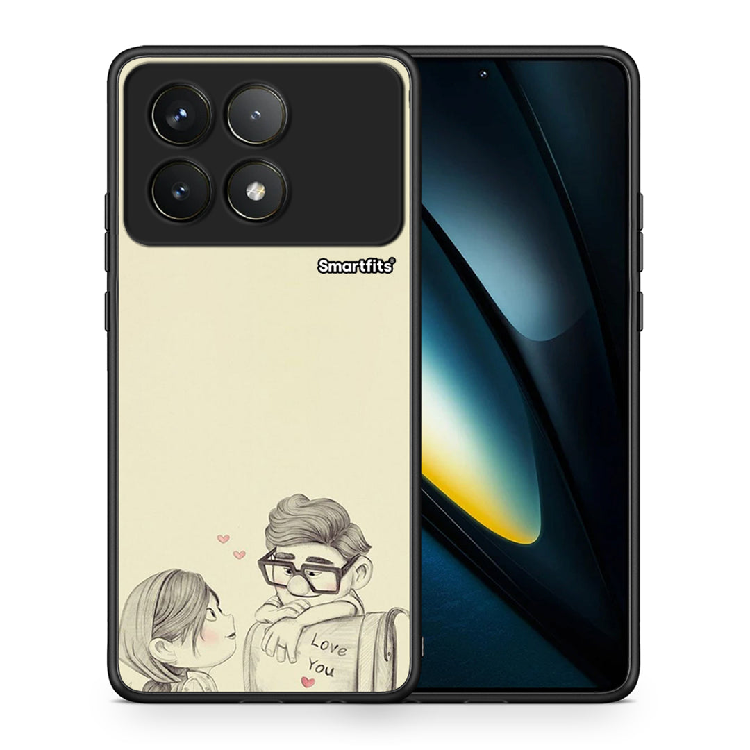 Θήκη Xiaomi Poco F6 Pro 5G Carl And Ellie από τη Smartfits με σχέδιο στο πίσω μέρος και μαύρο περίβλημα | Xiaomi Poco F6 Pro 5G Carl And Ellie case with colorful back and black bezels