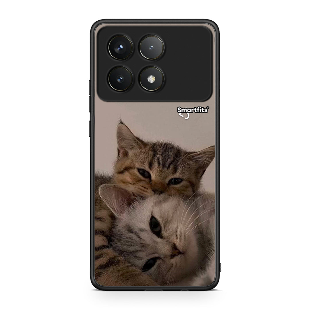 Xiaomi Poco F6 Pro 5G Cats In Love Θήκη από τη Smartfits με σχέδιο στο πίσω μέρος και μαύρο περίβλημα | Smartphone case with colorful back and black bezels by Smartfits