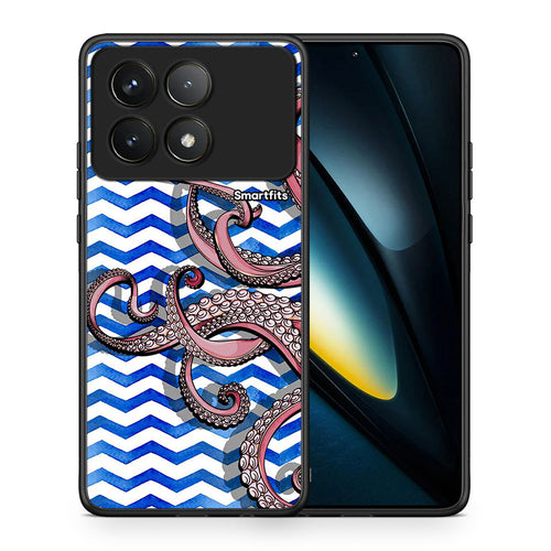 Θήκη Xiaomi Poco F6 Pro 5G Chevron Devilfish από τη Smartfits με σχέδιο στο πίσω μέρος και μαύρο περίβλημα | Xiaomi Poco F6 Pro 5G Chevron Devilfish case with colorful back and black bezels