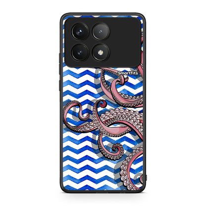 Xiaomi Poco F6 Pro 5G Chevron Devilfish θήκη από τη Smartfits με σχέδιο στο πίσω μέρος και μαύρο περίβλημα | Smartphone case with colorful back and black bezels by Smartfits