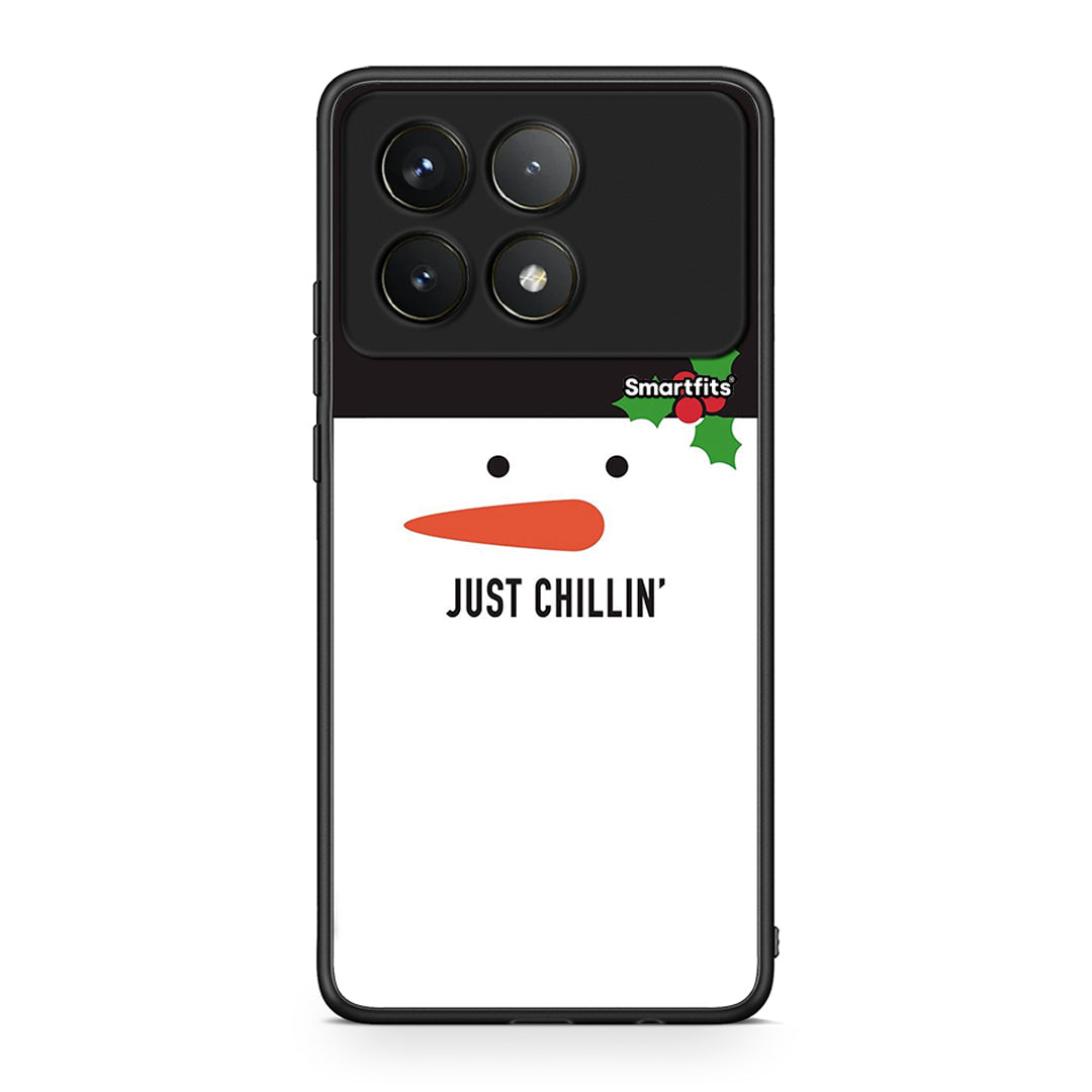 Xiaomi Poco F6 Pro 5G Christmas Chillin θήκη από τη Smartfits με σχέδιο στο πίσω μέρος και μαύρο περίβλημα | Smartphone case with colorful back and black bezels by Smartfits