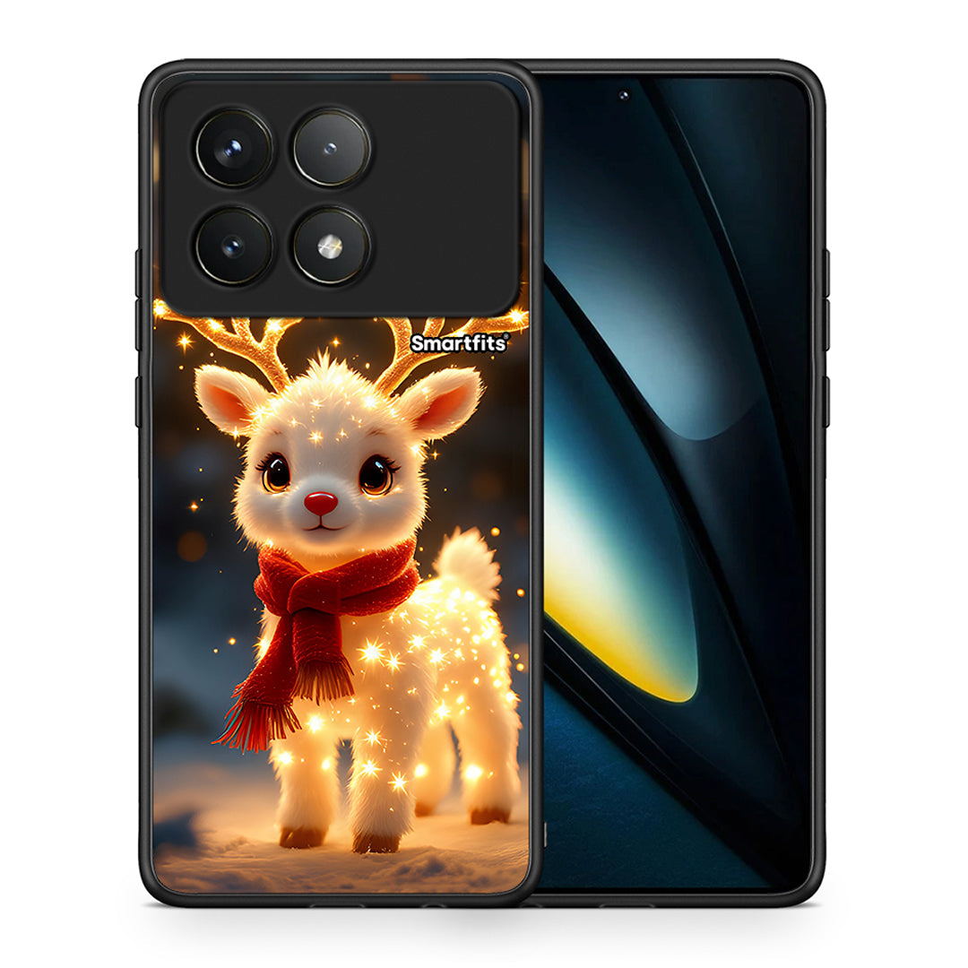 Θήκη Xiaomi Poco F6 Pro 5G Christmas Cutie από τη Smartfits με σχέδιο στο πίσω μέρος και μαύρο περίβλημα | Xiaomi Poco F6 Pro 5G Christmas Cutie case with colorful back and black bezels