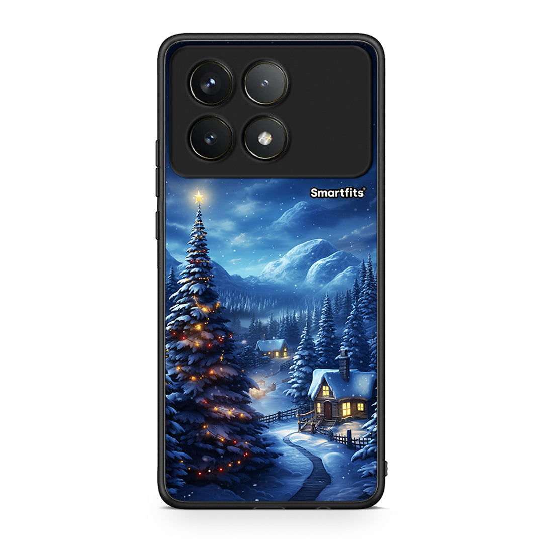 Xiaomi Poco F6 Pro 5G Christmas Scenery θήκη από τη Smartfits με σχέδιο στο πίσω μέρος και μαύρο περίβλημα | Smartphone case with colorful back and black bezels by Smartfits