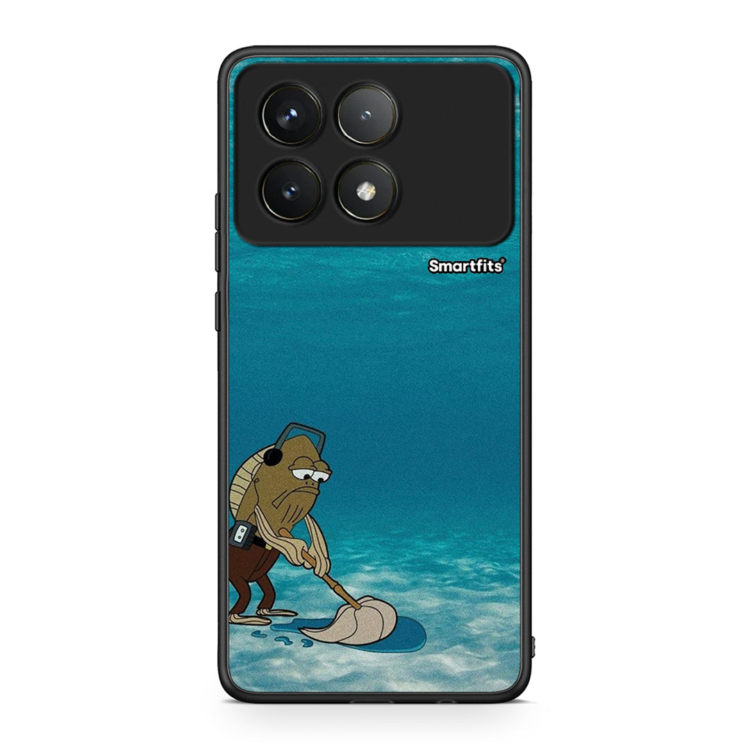 Xiaomi Poco F6 Pro 5G Clean The Ocean Θήκη από τη Smartfits με σχέδιο στο πίσω μέρος και μαύρο περίβλημα | Smartphone case with colorful back and black bezels by Smartfits