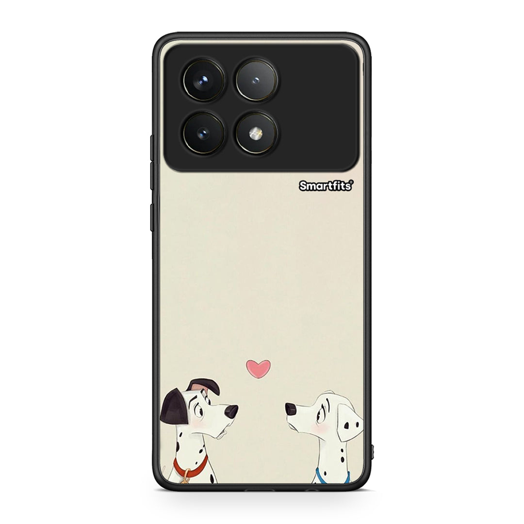 Xiaomi Poco F6 Pro 5G Dalmatians Love θήκη από τη Smartfits με σχέδιο στο πίσω μέρος και μαύρο περίβλημα | Smartphone case with colorful back and black bezels by Smartfits