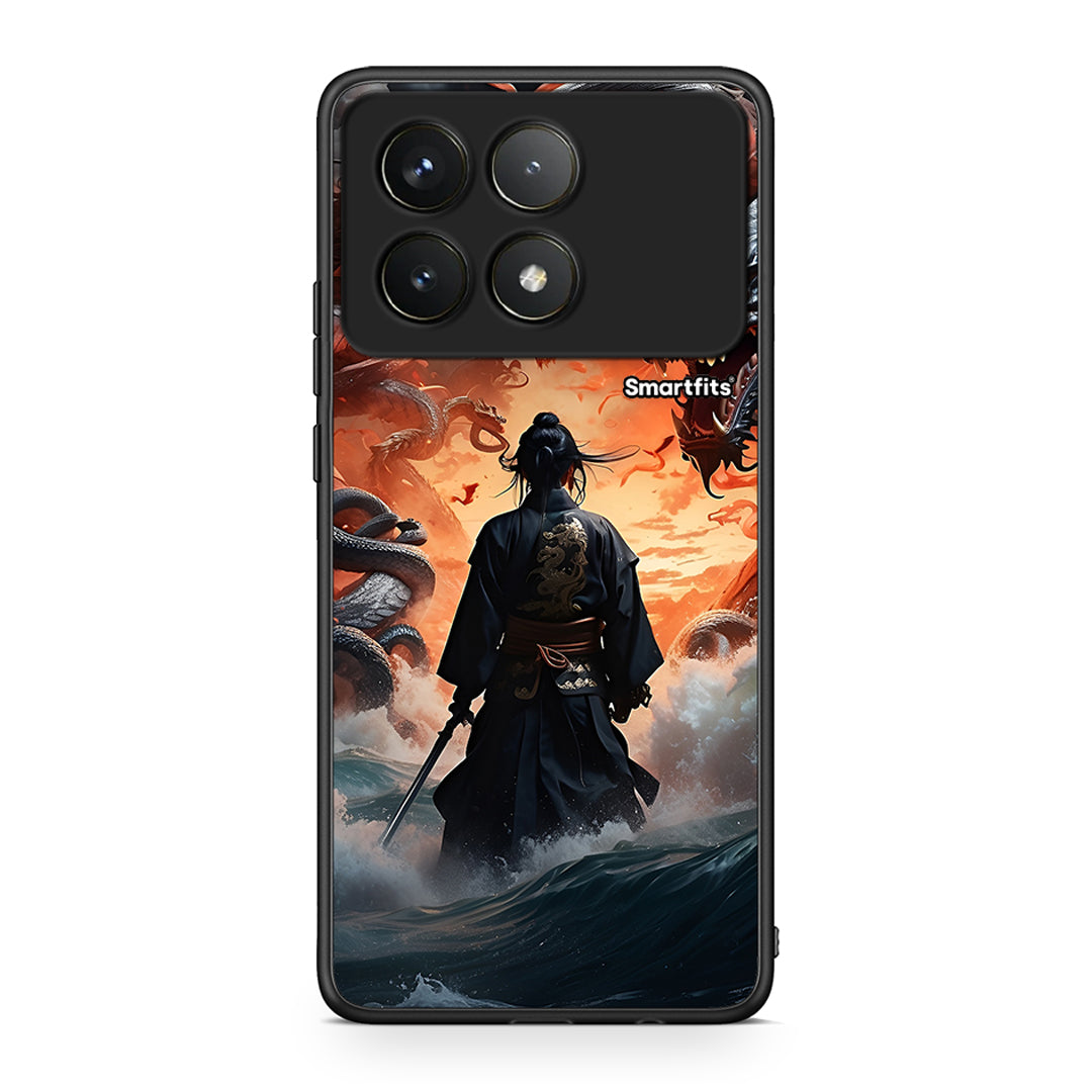 Xiaomi Poco F6 Pro 5G Dragons Fight θήκη από τη Smartfits με σχέδιο στο πίσω μέρος και μαύρο περίβλημα | Smartphone case with colorful back and black bezels by Smartfits