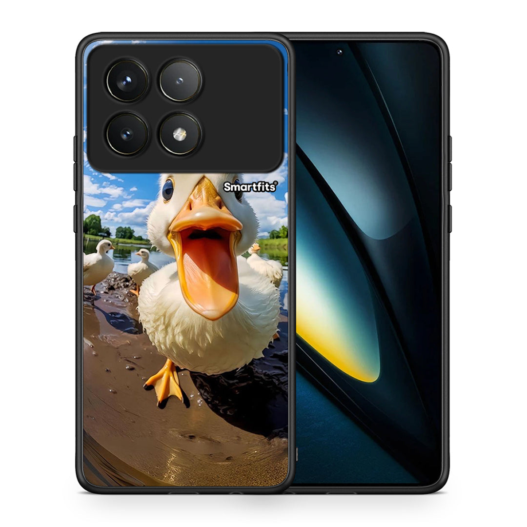 Θήκη Xiaomi Poco F6 Pro 5G Duck Face από τη Smartfits με σχέδιο στο πίσω μέρος και μαύρο περίβλημα | Xiaomi Poco F6 Pro 5G Duck Face case with colorful back and black bezels