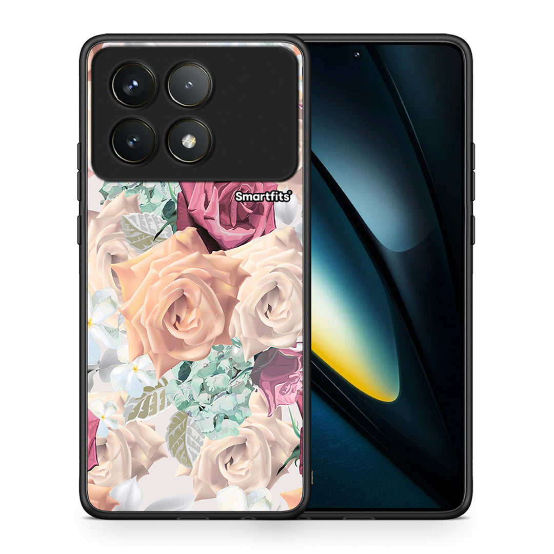 Θήκη Xiaomi Poco F6 Pro 5G Bouquet Floral από τη Smartfits με σχέδιο στο πίσω μέρος και μαύρο περίβλημα | Xiaomi Poco F6 Pro 5G Bouquet Floral case with colorful back and black bezels