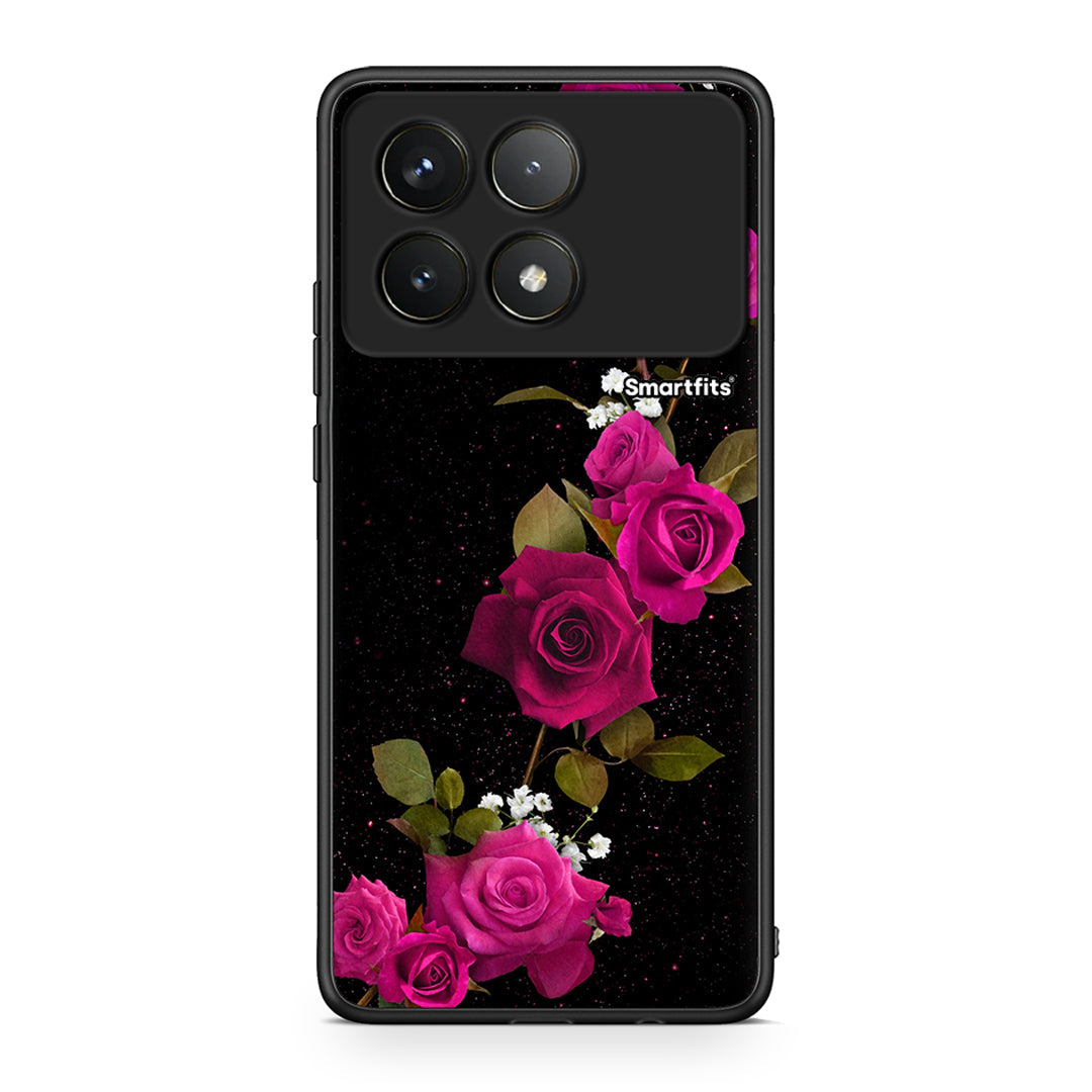 4 - Xiaomi Poco F6 Pro 5G Red Roses Flower case, cover, bumper