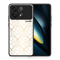 Thumbnail for Θήκη Xiaomi Poco F6 Pro 5G Luxury White Geometric από τη Smartfits με σχέδιο στο πίσω μέρος και μαύρο περίβλημα | Xiaomi Poco F6 Pro 5G Luxury White Geometric case with colorful back and black bezels