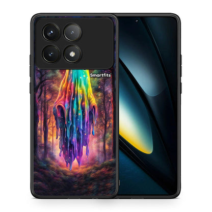 Θήκη Xiaomi Poco F6 Pro 5G Halloween Ghost από τη Smartfits με σχέδιο στο πίσω μέρος και μαύρο περίβλημα | Xiaomi Poco F6 Pro 5G Halloween Ghost case with colorful back and black bezels