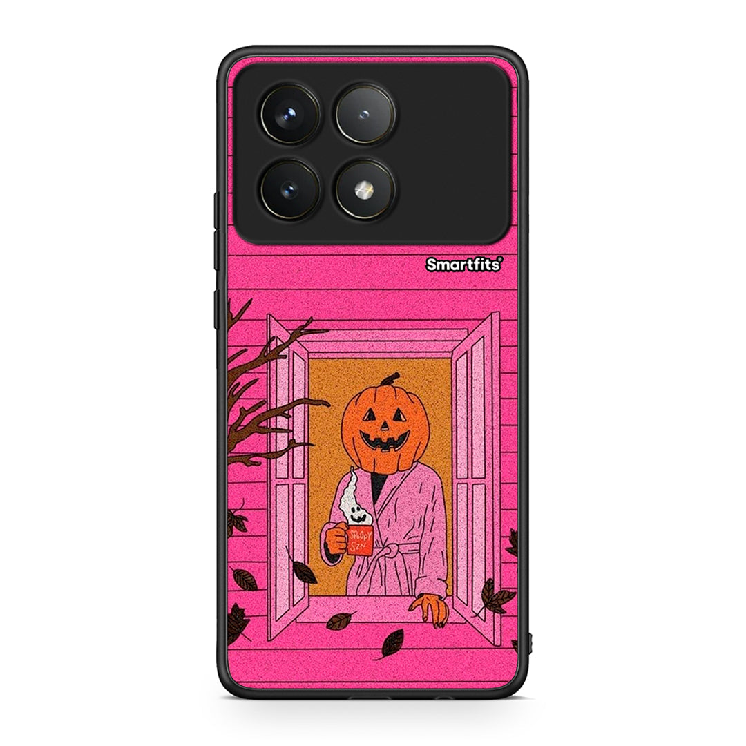 Xiaomi Poco F6 Pro 5G Halloween Pumpkin Lady Θήκη από τη Smartfits με σχέδιο στο πίσω μέρος και μαύρο περίβλημα | Smartphone case with colorful back and black bezels by Smartfits
