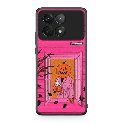 Xiaomi Poco F6 Pro 5G Halloween Pumpkin Lady Θήκη από τη Smartfits με σχέδιο στο πίσω μέρος και μαύρο περίβλημα | Smartphone case with colorful back and black bezels by Smartfits
