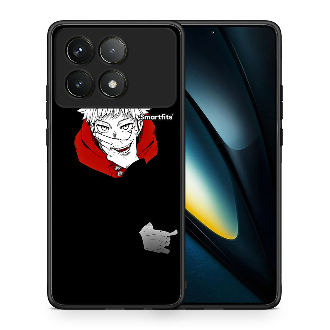 Θήκη Xiaomi Poco F6 Pro 5G Itadori Anime από τη Smartfits με σχέδιο στο πίσω μέρος και μαύρο περίβλημα | Xiaomi Poco F6 Pro 5G Itadori Anime case with colorful back and black bezels