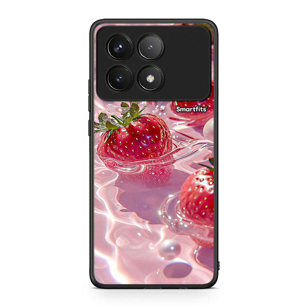 Xiaomi Poco F6 Pro 5G Juicy Strawberries θήκη από τη Smartfits με σχέδιο στο πίσω μέρος και μαύρο περίβλημα | Smartphone case with colorful back and black bezels by Smartfits