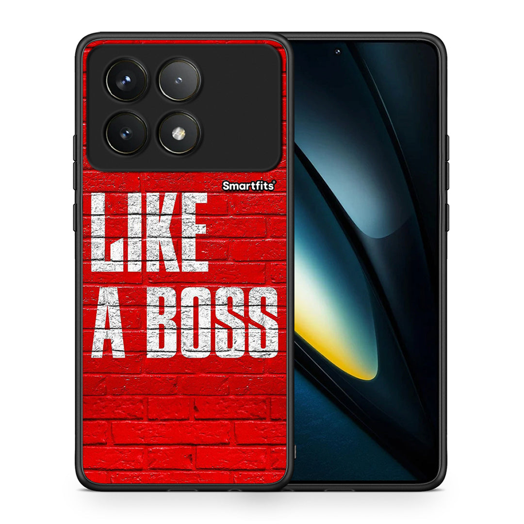 Θήκη Xiaomi Poco F6 Pro 5G Like A Boss από τη Smartfits με σχέδιο στο πίσω μέρος και μαύρο περίβλημα | Xiaomi Poco F6 Pro 5G Like A Boss case with colorful back and black bezels