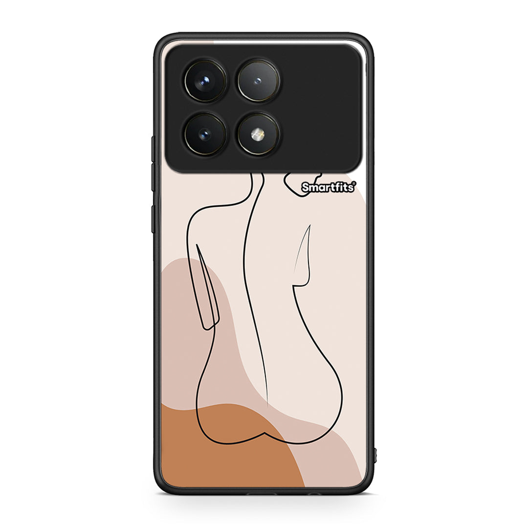 Xiaomi Poco F6 Pro 5G LineArt Woman θήκη από τη Smartfits με σχέδιο στο πίσω μέρος και μαύρο περίβλημα | Smartphone case with colorful back and black bezels by Smartfits