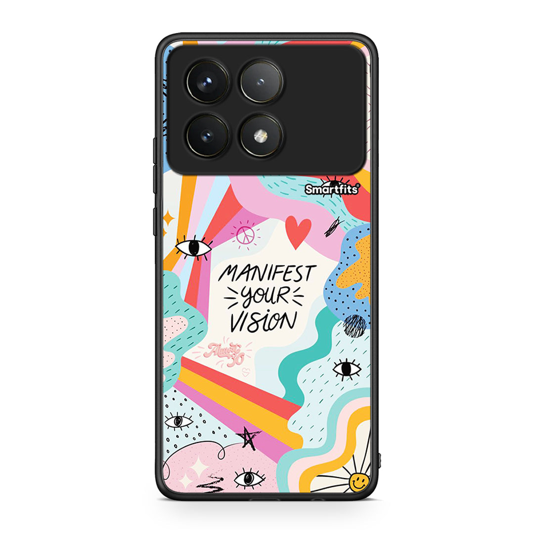 Xiaomi Poco F6 Pro 5G Manifest Your Vision θήκη από τη Smartfits με σχέδιο στο πίσω μέρος και μαύρο περίβλημα | Smartphone case with colorful back and black bezels by Smartfits