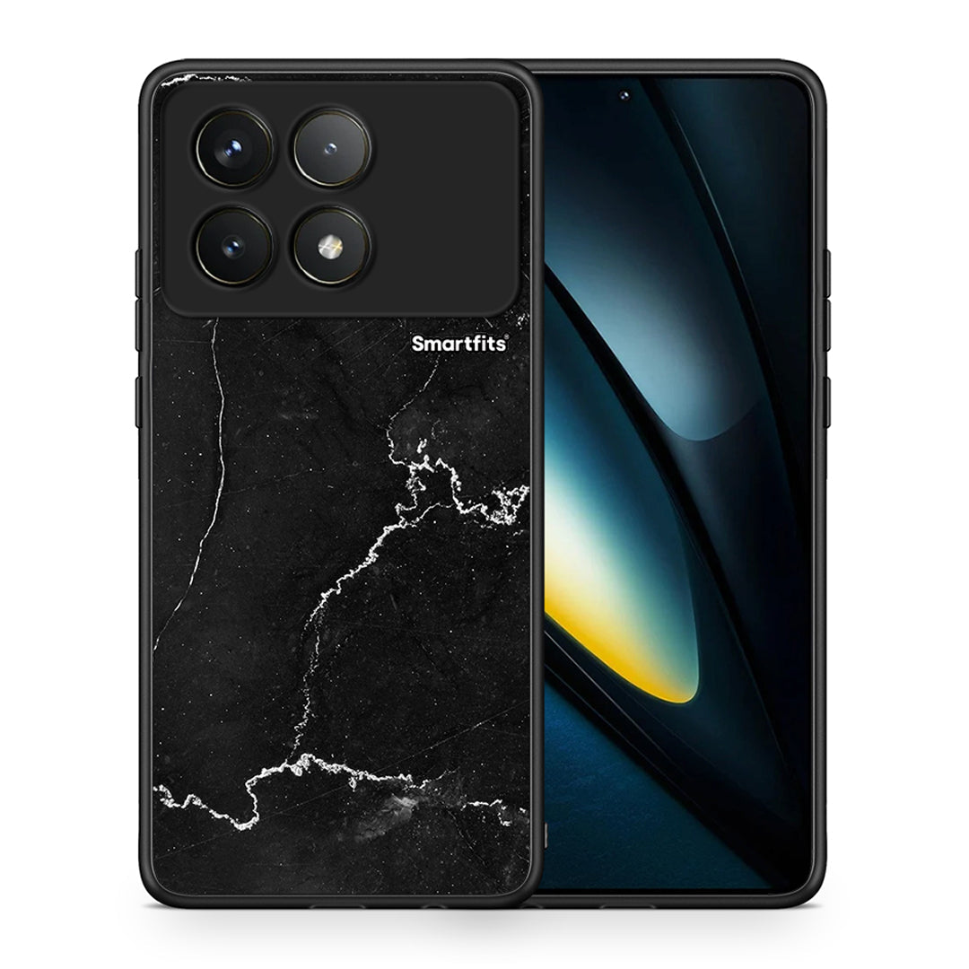 Θήκη Xiaomi Poco F6 Pro 5G Marble Black από τη Smartfits με σχέδιο στο πίσω μέρος και μαύρο περίβλημα | Xiaomi Poco F6 Pro 5G Marble Black case with colorful back and black bezels