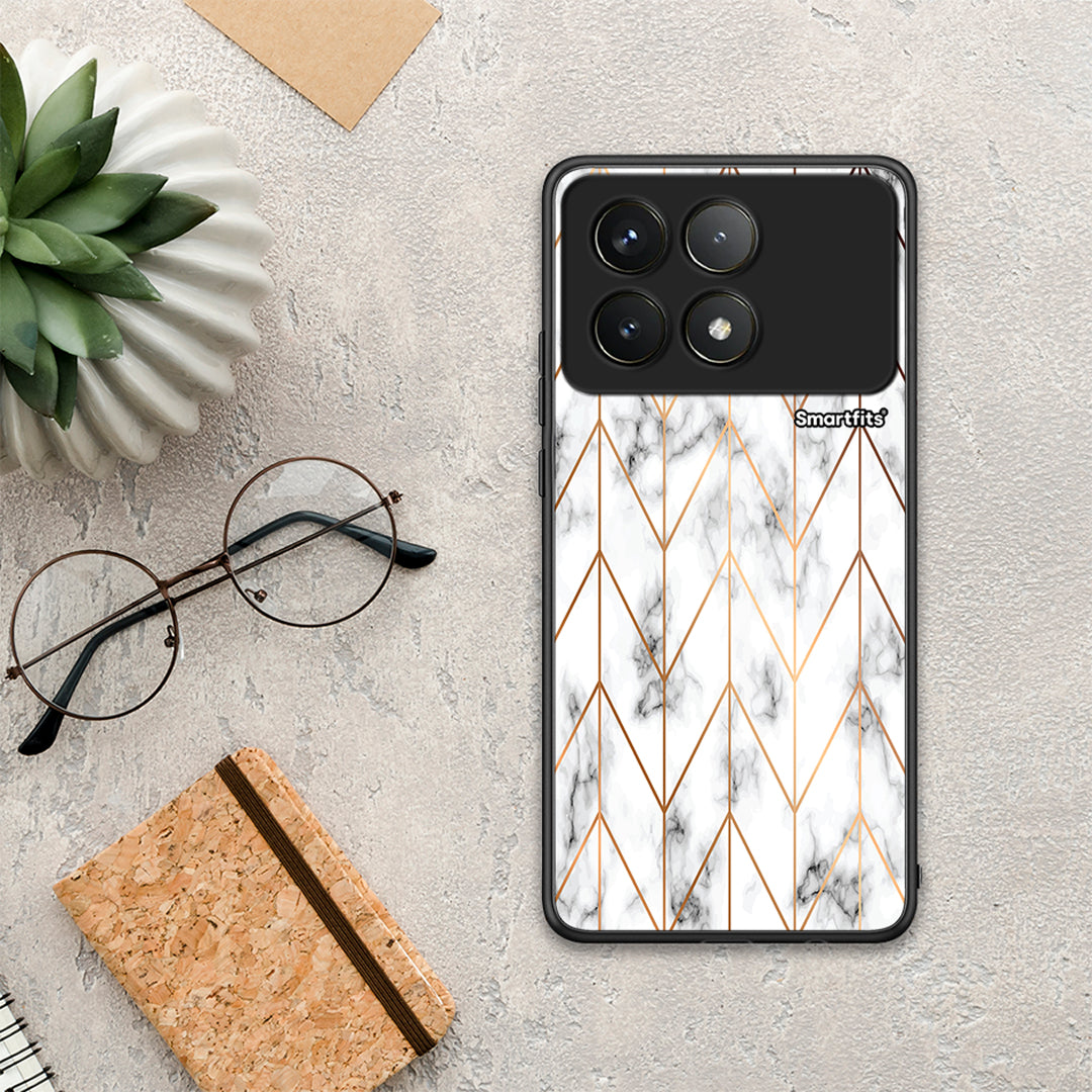 Marble Gold Geometric - Xiaomi Poco F6 Pro 5G θήκη