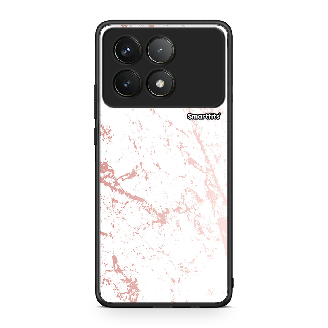 116 - Xiaomi Poco F6 Pro 5G Pink Splash Marble case, cover, bumper