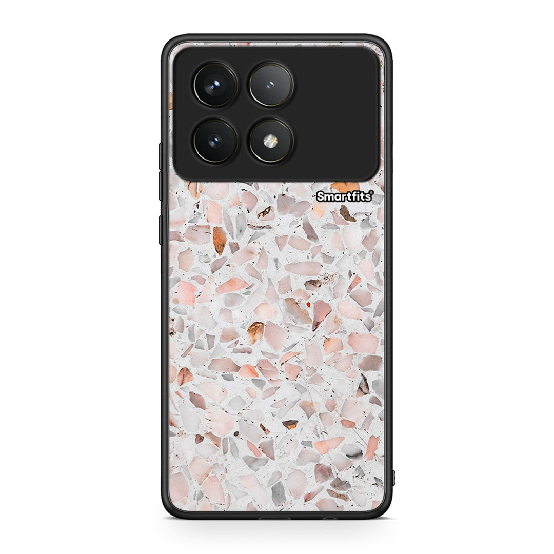 Xiaomi Poco F6 Pro 5G Marble Terrazzo θήκη από τη Smartfits με σχέδιο στο πίσω μέρος και μαύρο περίβλημα | Smartphone case with colorful back and black bezels by Smartfits