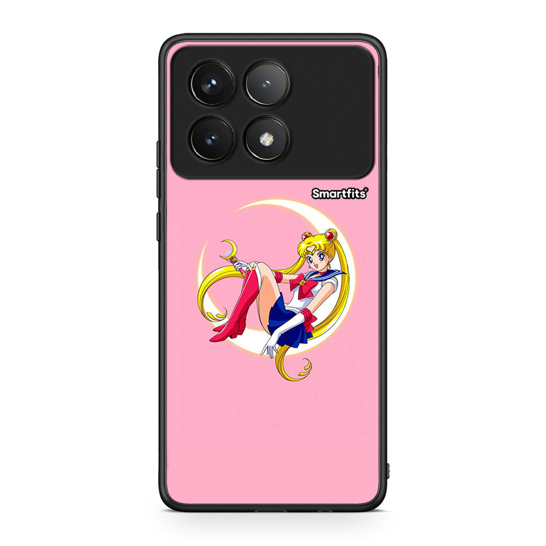 Xiaomi Poco F6 Pro 5G Moon Girl θήκη από τη Smartfits με σχέδιο στο πίσω μέρος και μαύρο περίβλημα | Smartphone case with colorful back and black bezels by Smartfits