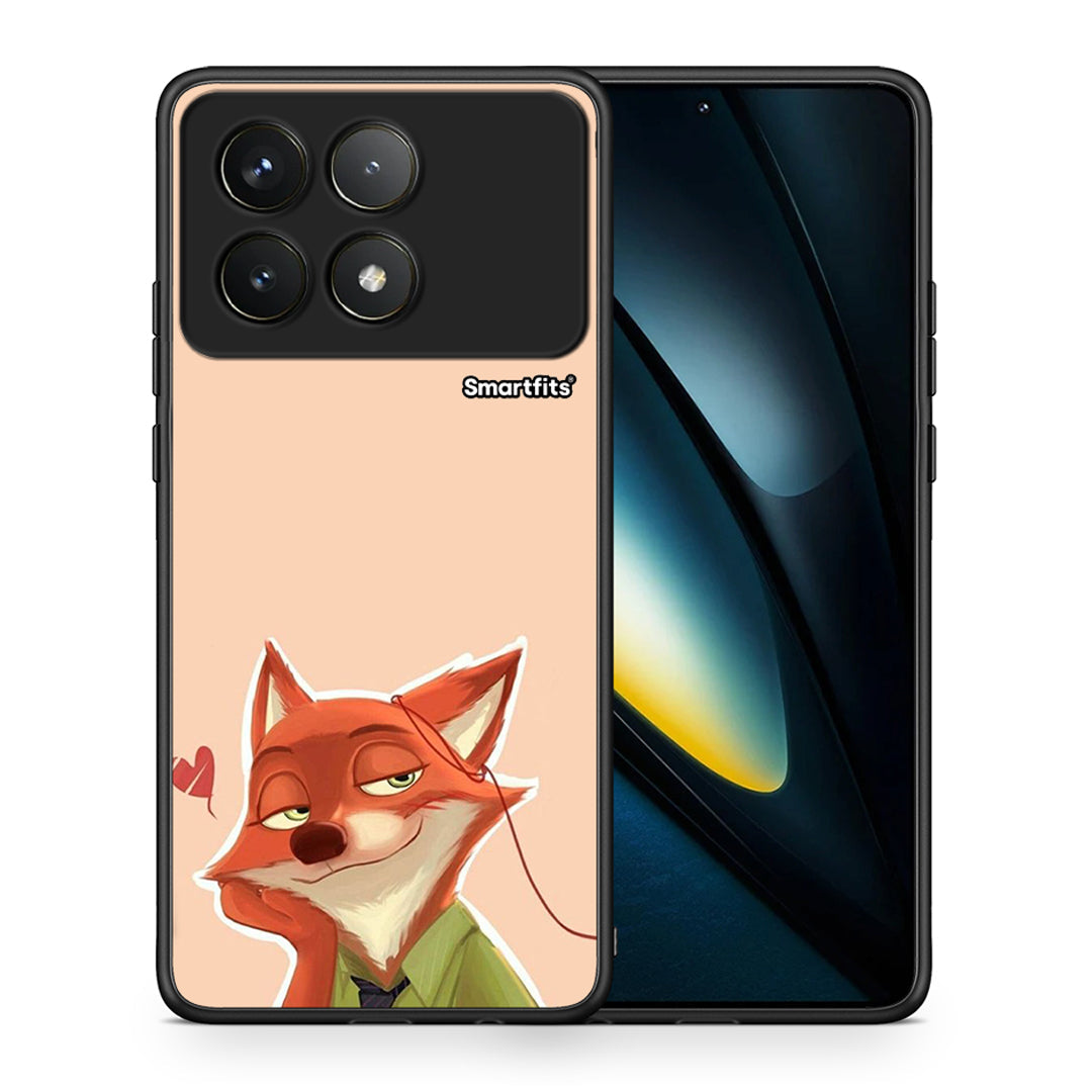 Θήκη Xiaomi Poco F6 Pro 5G Nick Wilde And Judy Hopps Love 1 από τη Smartfits με σχέδιο στο πίσω μέρος και μαύρο περίβλημα | Xiaomi Poco F6 Pro 5G Nick Wilde And Judy Hopps Love 1 case with colorful back and black bezels