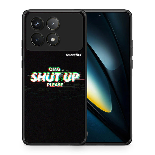 Θήκη Xiaomi Poco F6 Pro 5G OMG ShutUp από τη Smartfits με σχέδιο στο πίσω μέρος και μαύρο περίβλημα | Xiaomi Poco F6 Pro 5G OMG ShutUp case with colorful back and black bezels
