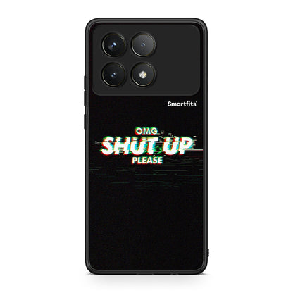 Xiaomi Poco F6 Pro 5G OMG ShutUp θήκη από τη Smartfits με σχέδιο στο πίσω μέρος και μαύρο περίβλημα | Smartphone case with colorful back and black bezels by Smartfits