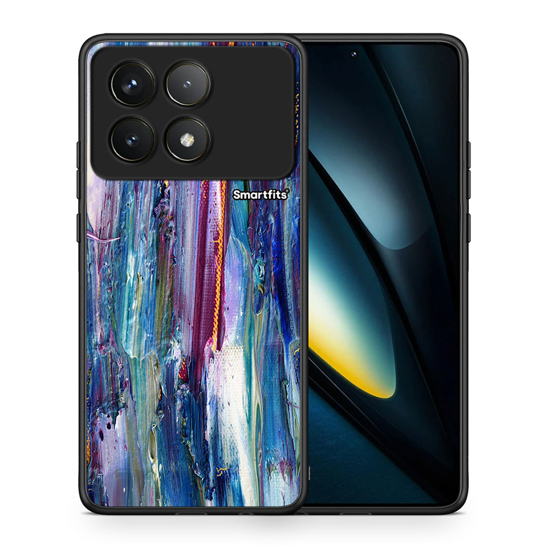 Θήκη Xiaomi Poco F6 Pro 5G Winter Paint από τη Smartfits με σχέδιο στο πίσω μέρος και μαύρο περίβλημα | Xiaomi Poco F6 Pro 5G Winter Paint case with colorful back and black bezels