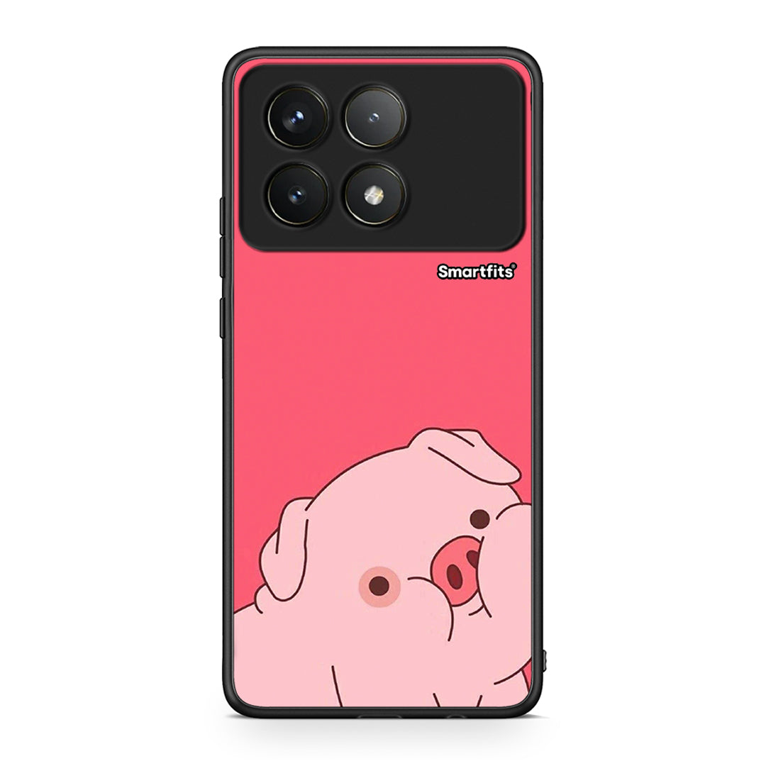 Xiaomi Poco F6 Pro 5G Pig Love 1 Θήκη Αγίου Βαλεντίνου από τη Smartfits με σχέδιο στο πίσω μέρος και μαύρο περίβλημα | Smartphone case with colorful back and black bezels by Smartfits