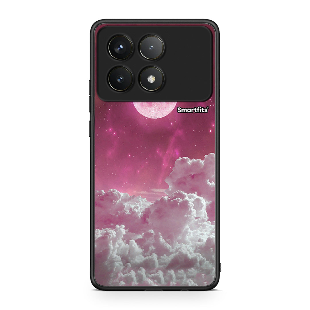 Xiaomi Poco F6 Pro 5G Pink Moon Θήκη από τη Smartfits με σχέδιο στο πίσω μέρος και μαύρο περίβλημα | Smartphone case with colorful back and black bezels by Smartfits