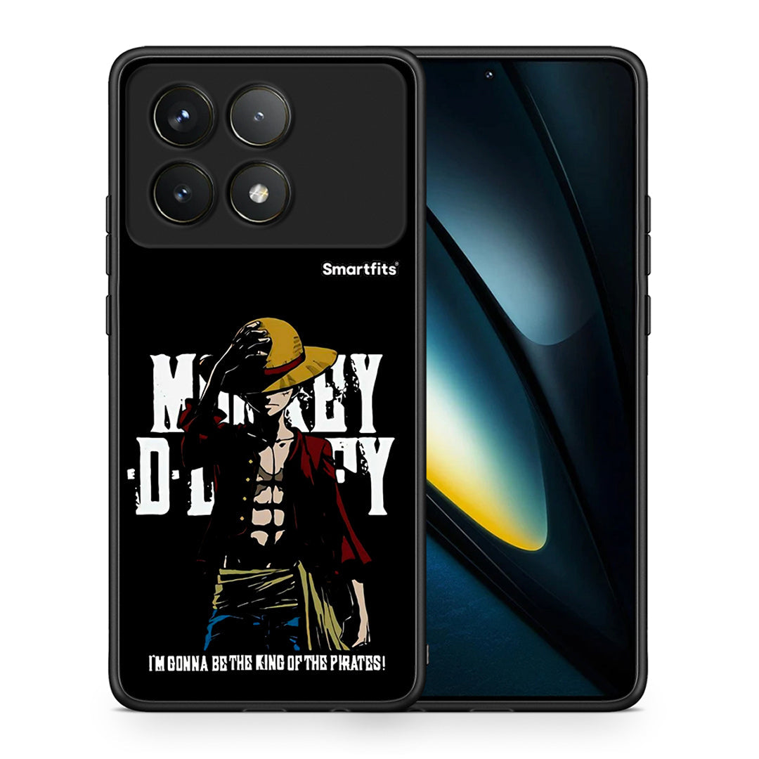 Θήκη Xiaomi Poco F6 Pro 5G Pirate King από τη Smartfits με σχέδιο στο πίσω μέρος και μαύρο περίβλημα | Xiaomi Poco F6 Pro 5G Pirate King case with colorful back and black bezels