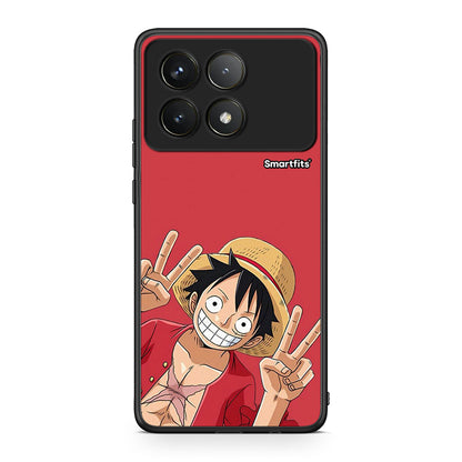 Xiaomi Poco F6 Pro 5G Pirate Luffy Θήκη από τη Smartfits με σχέδιο στο πίσω μέρος και μαύρο περίβλημα | Smartphone case with colorful back and black bezels by Smartfits