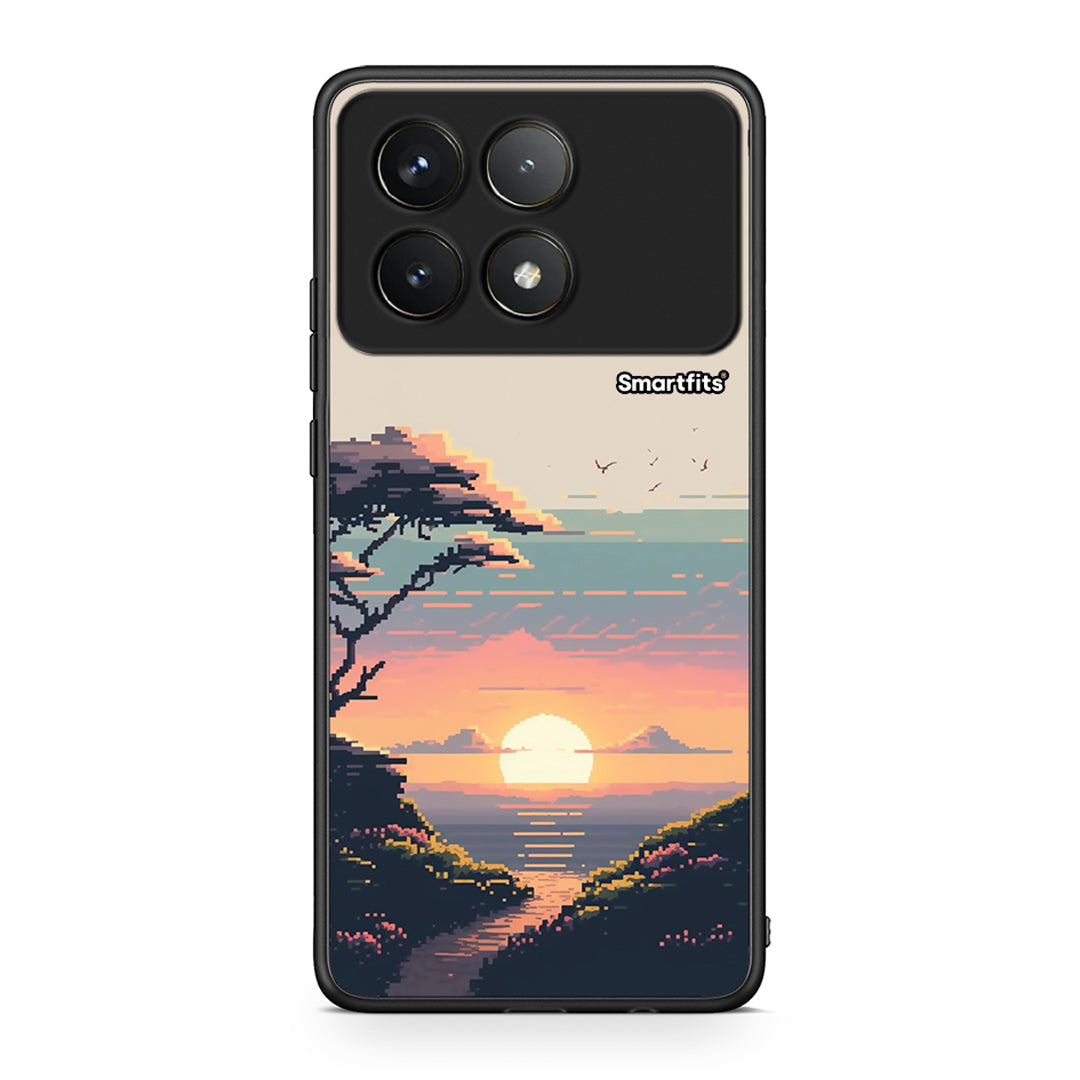 Xiaomi Poco F6 Pro 5G Pixel Sunset Θήκη από τη Smartfits με σχέδιο στο πίσω μέρος και μαύρο περίβλημα | Smartphone case with colorful back and black bezels by Smartfits