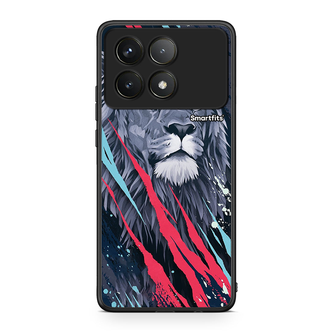 4 - Xiaomi Poco F6 Pro 5G Lion Designer PopArt case, cover, bumper