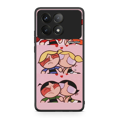 Xiaomi Poco F6 Pro 5G Puff Love Θήκη Αγίου Βαλεντίνου από τη Smartfits με σχέδιο στο πίσω μέρος και μαύρο περίβλημα | Smartphone case with colorful back and black bezels by Smartfits