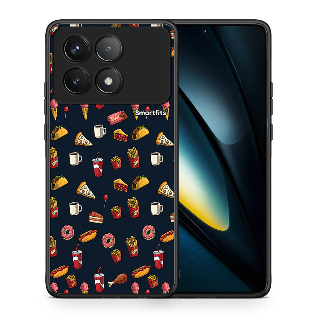 Θήκη Xiaomi Poco F6 Pro 5G Hungry Random από τη Smartfits με σχέδιο στο πίσω μέρος και μαύρο περίβλημα | Xiaomi Poco F6 Pro 5G Hungry Random case with colorful back and black bezels