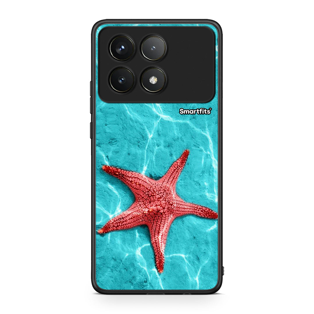Xiaomi Poco F6 Pro 5G Red Starfish Θήκη από τη Smartfits με σχέδιο στο πίσω μέρος και μαύρο περίβλημα | Smartphone case with colorful back and black bezels by Smartfits