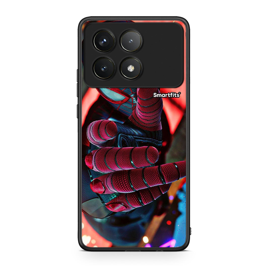 Xiaomi Poco F6 Pro 5G Spider Hand Θήκη από τη Smartfits με σχέδιο στο πίσω μέρος και μαύρο περίβλημα | Smartphone case with colorful back and black bezels by Smartfits