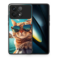 Thumbnail for Θήκη Xiaomi Poco F6 Pro 5G Summer Cat από τη Smartfits με σχέδιο στο πίσω μέρος και μαύρο περίβλημα | Xiaomi Poco F6 Pro 5G Summer Cat case with colorful back and black bezels