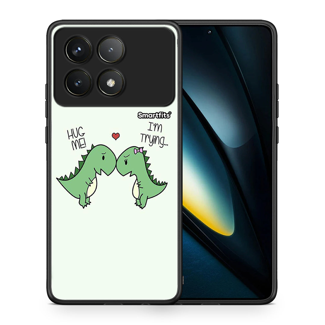 Θήκη Xiaomi Poco F6 Pro 5G Rex Valentine από τη Smartfits με σχέδιο στο πίσω μέρος και μαύρο περίβλημα | Xiaomi Poco F6 Pro 5G Rex Valentine case with colorful back and black bezels