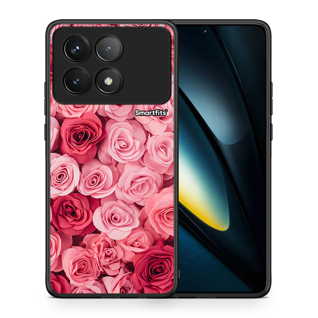 Θήκη Xiaomi Poco F6 Pro 5G RoseGarden Valentine από τη Smartfits με σχέδιο στο πίσω μέρος και μαύρο περίβλημα | Xiaomi Poco F6 Pro 5G RoseGarden Valentine case with colorful back and black bezels