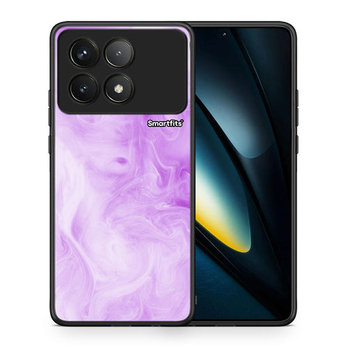Θήκη Xiaomi Poco F6 Pro 5G Lavender Watercolor από τη Smartfits με σχέδιο στο πίσω μέρος και μαύρο περίβλημα | Xiaomi Poco F6 Pro 5G Lavender Watercolor case with colorful back and black bezels