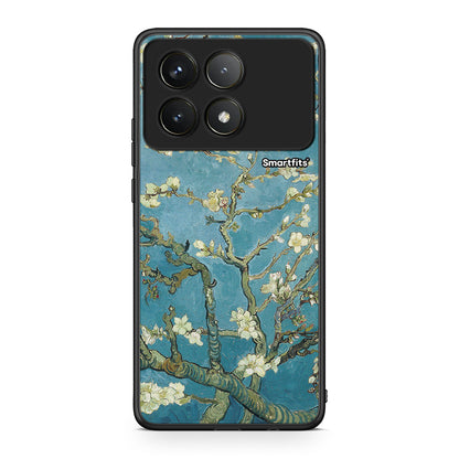Xiaomi Poco F6 Pro 5G White Blossoms θήκη από τη Smartfits με σχέδιο στο πίσω μέρος και μαύρο περίβλημα | Smartphone case with colorful back and black bezels by Smartfits